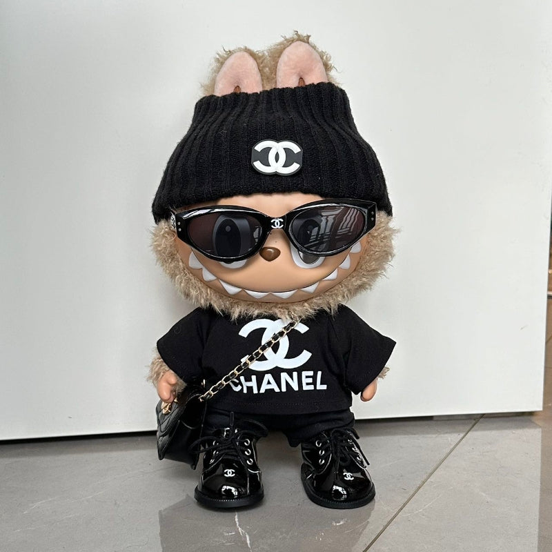 POP MART Labubu Replacing Clothes Set, Labubu Outfit T-Shirt Chanel (No Dolls)