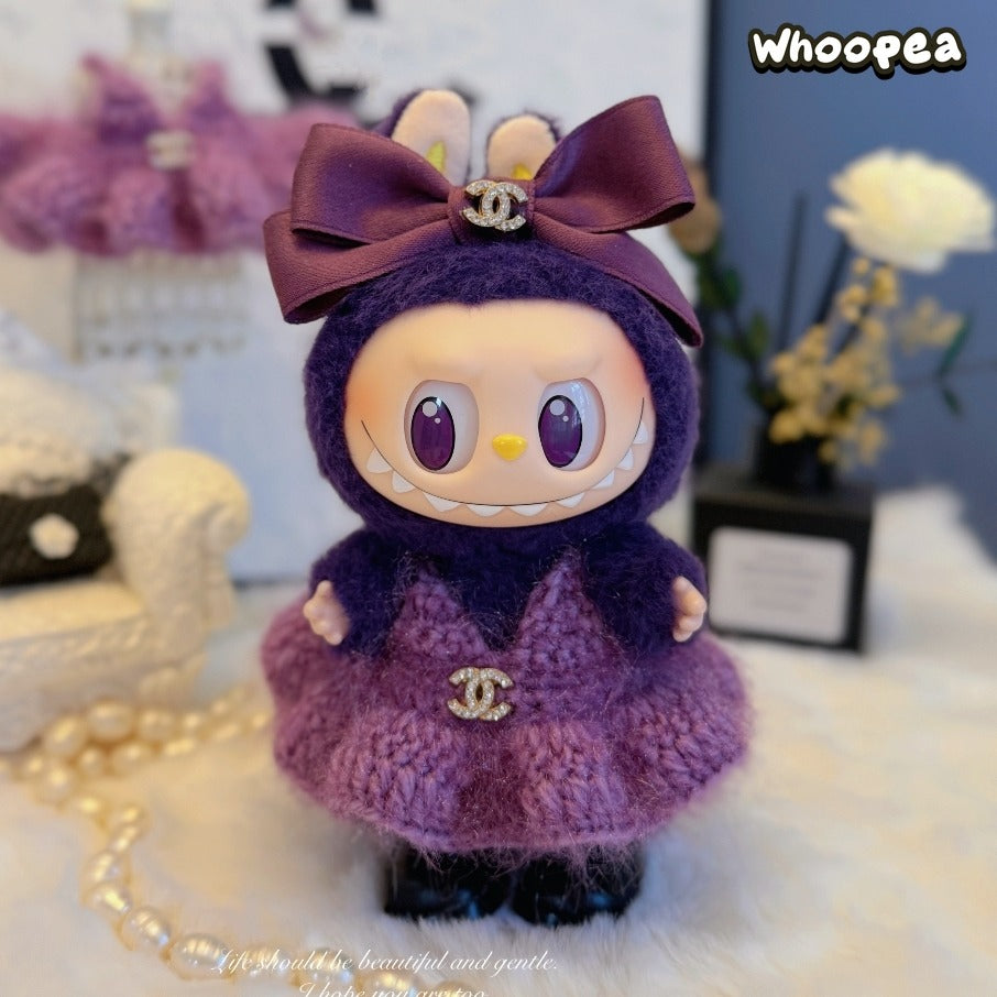 POP MART Labubu Replacing Clothes Set, Labubu Outfit Chanel (No Dolls)