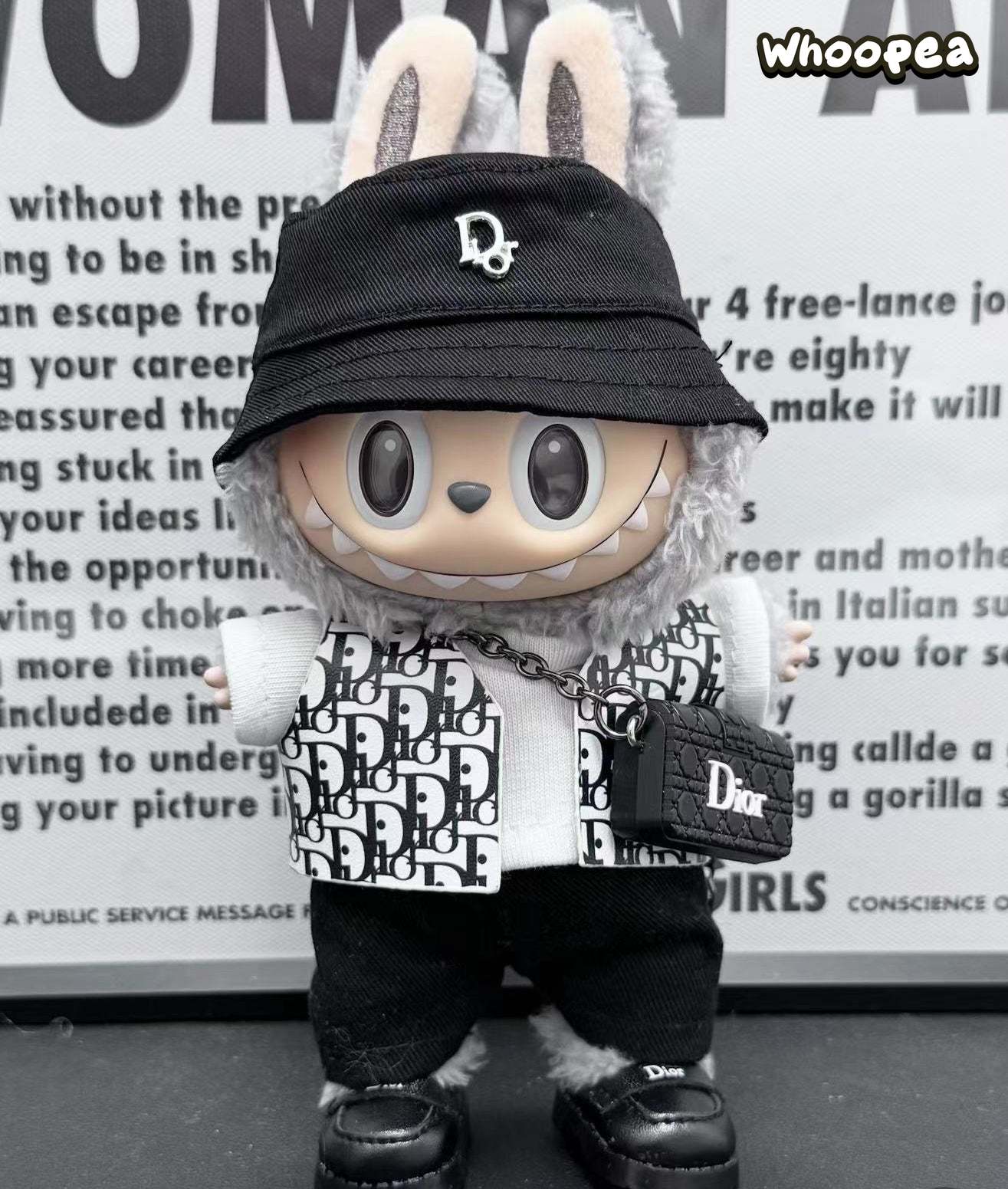 POP MART Labubu Replacing Clothes Set, Labubu Dior Outfit(No Dolls)