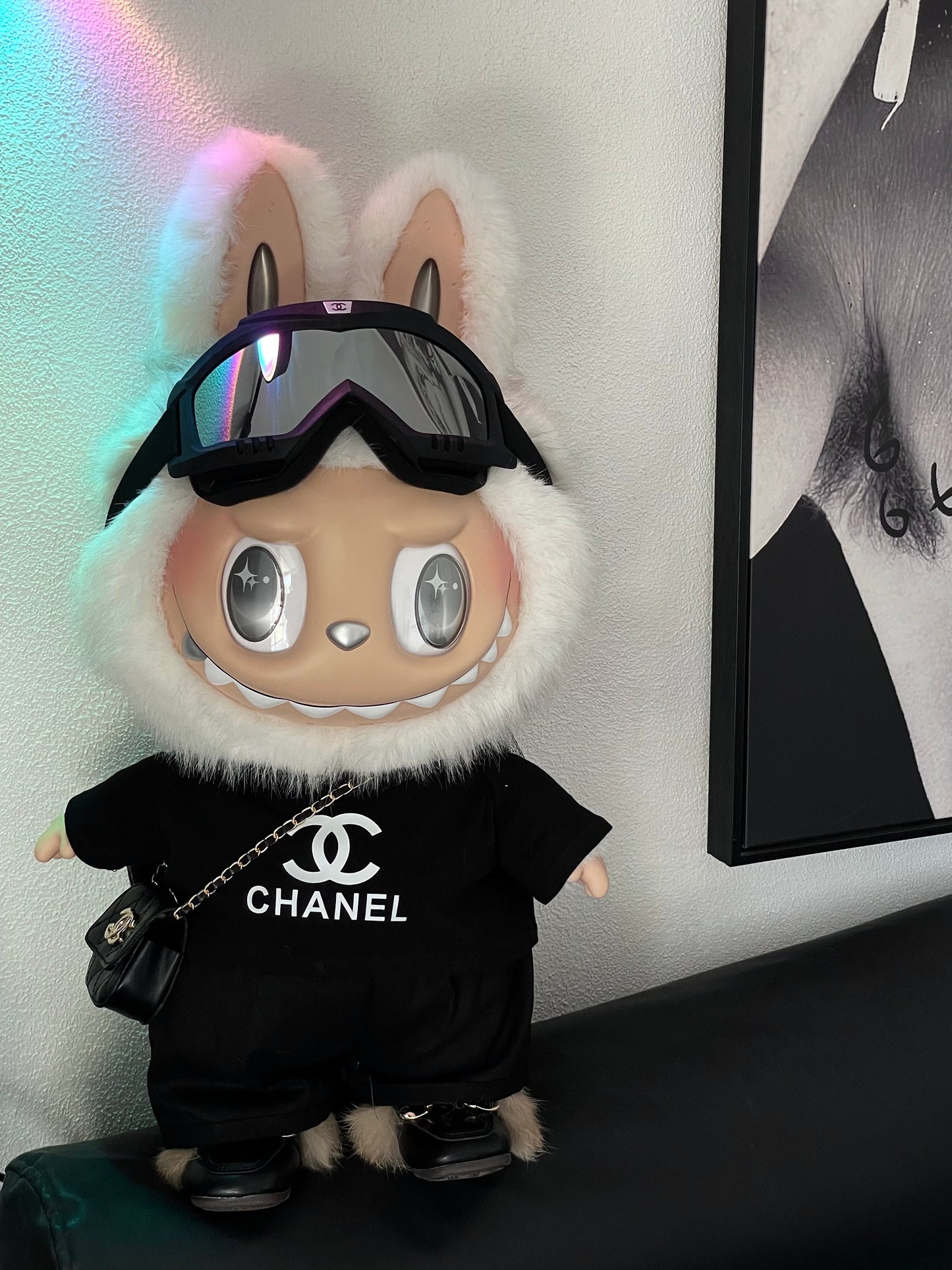 POP MART Labubu Replacing Clothes Set, Labubu Outfit T-Shirt Chanel (No Dolls)