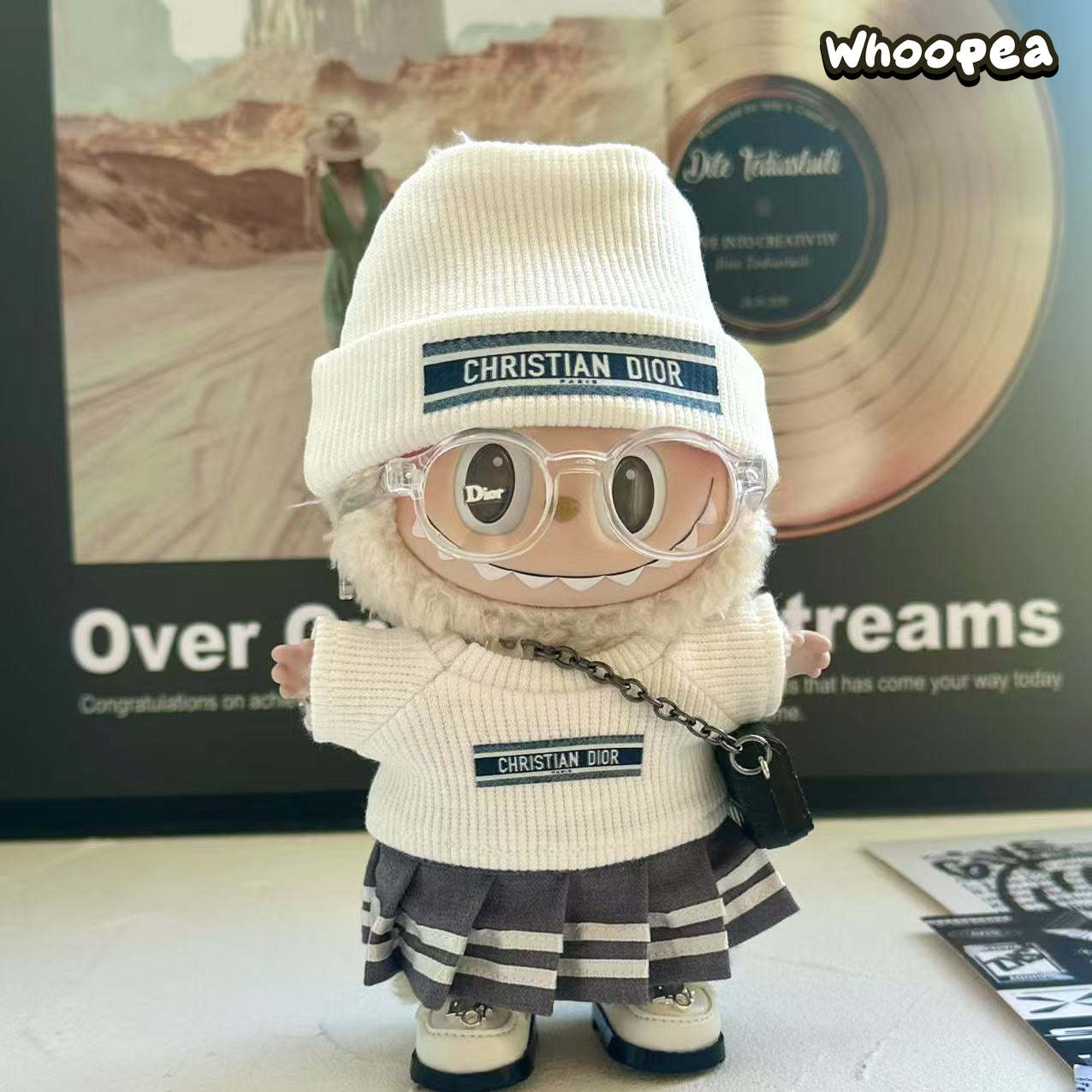 POP MART Labubu Replacing Clothes Set, Labubu Dior Outfit(No Dolls)
