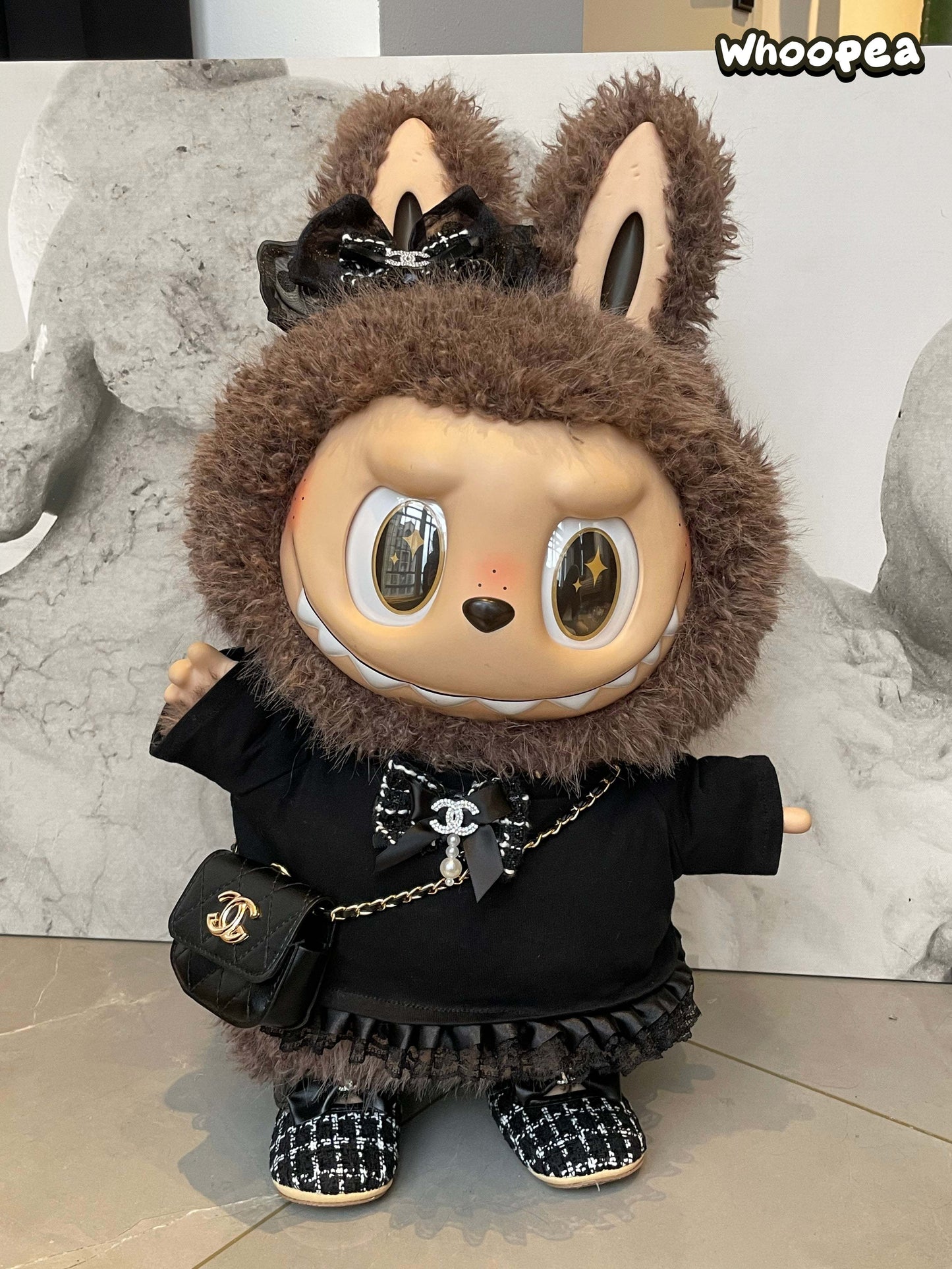 POP MART Labubu Replacing Clothes Set, Labubu Outfit T-Shirt Chanel (No Dolls)