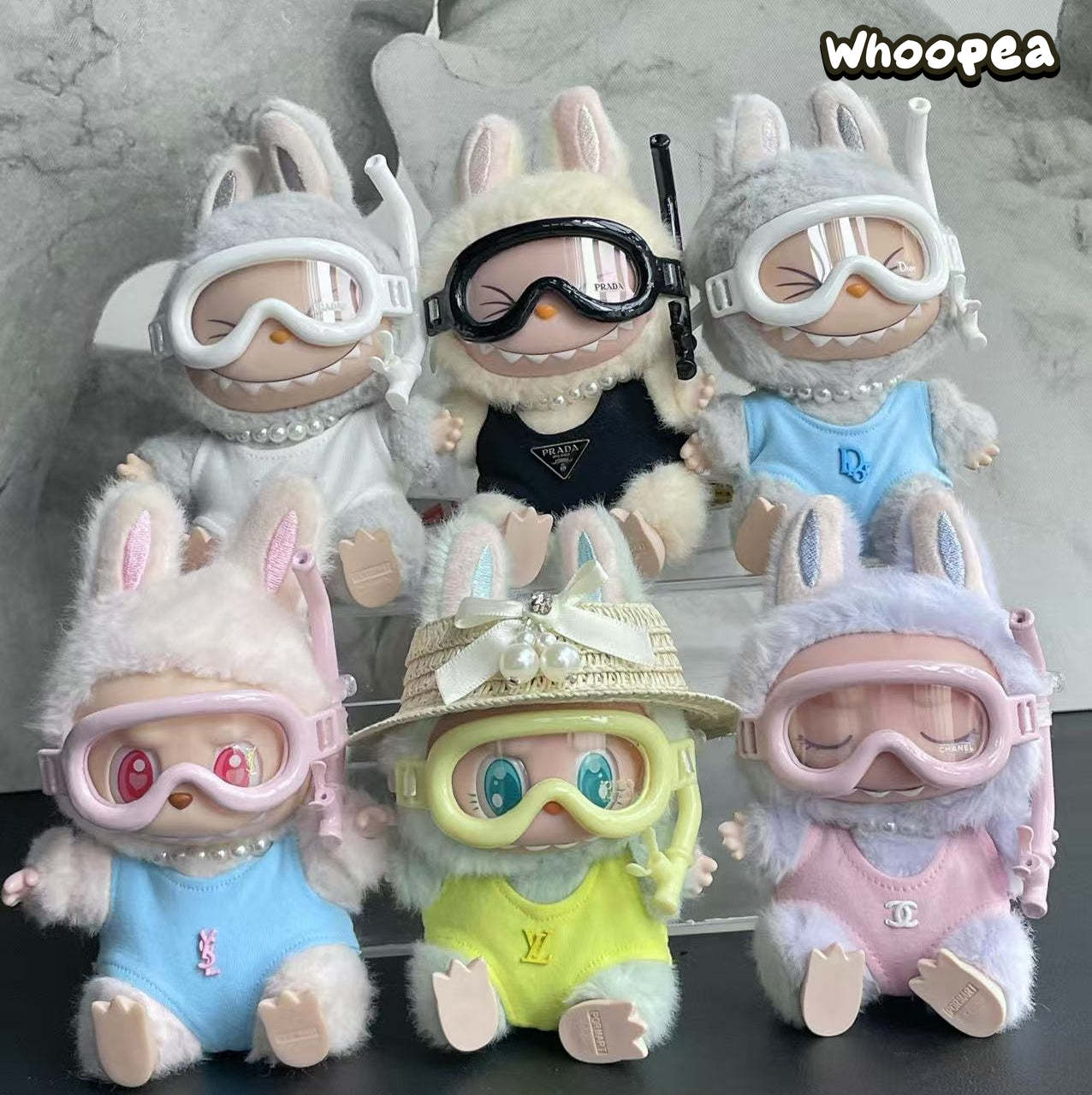 POP MART Labubu Replacing Clothes Set, Labubu Swimming Outfit (No Dolls)