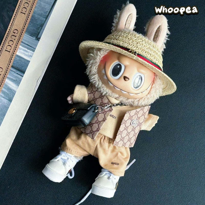 POP MART Labubu Replacing Clothes Set, Labubu Outfit Gucci (No Dolls)