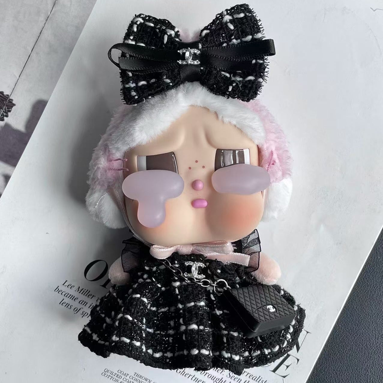 POP MART CRYBABY Replacing Clothes Set, Labubu Chanel Outfit (No Dolls)