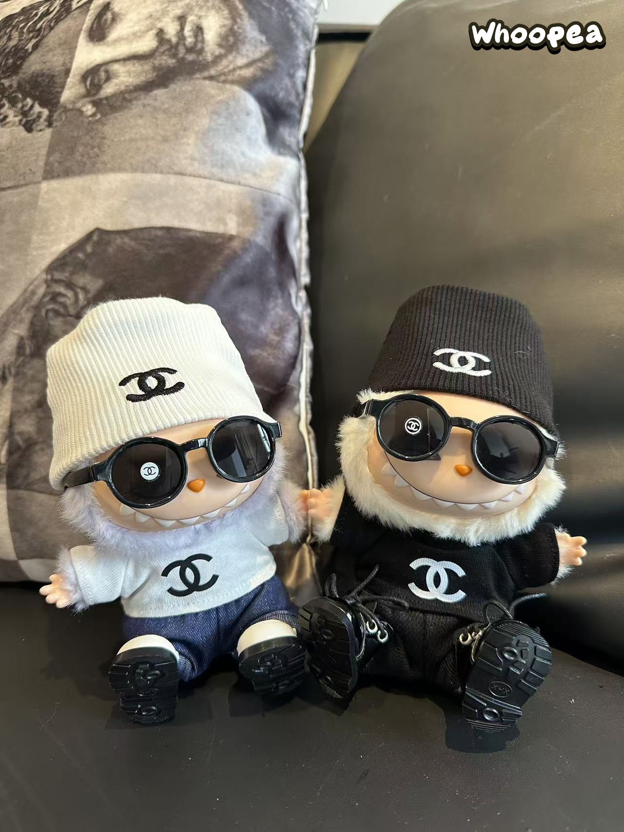 POP MART Labubu Replacing Clothes Set, Labubu Outfit T-Shirt Chanel (No Dolls)