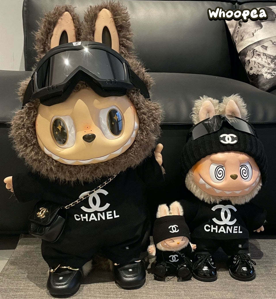 POP MART Labubu Replacing Clothes Set, Labubu Outfit T-Shirt Chanel (No Dolls)