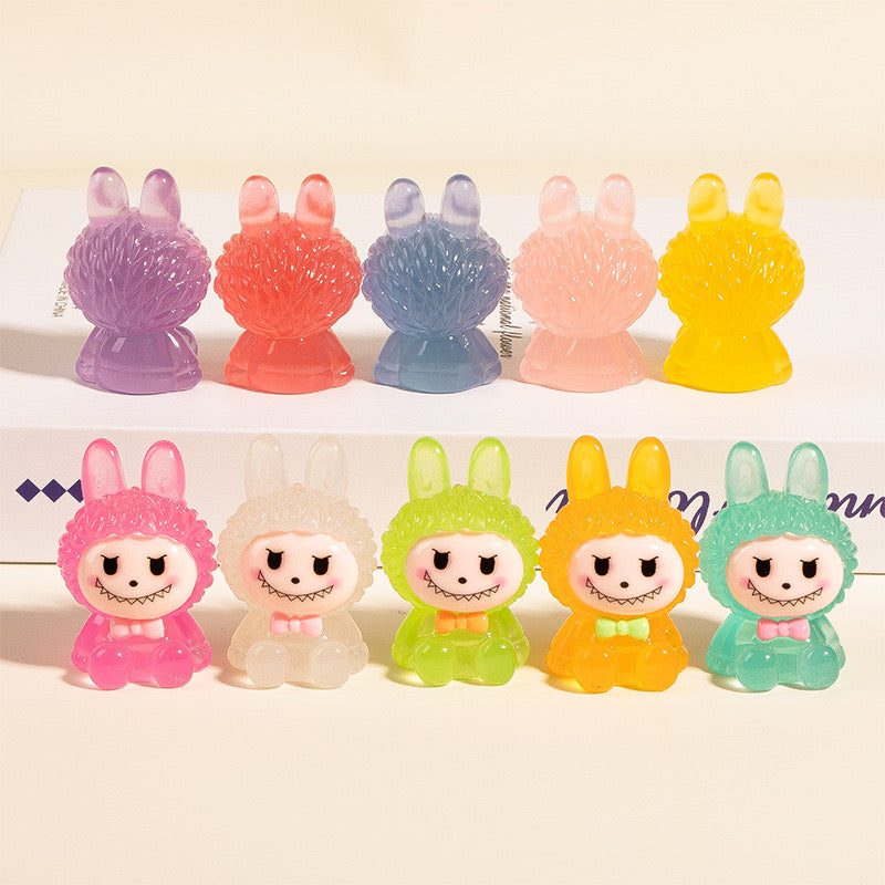 Labubu Collection, Mini Figures, 10 Colors, Luminous and Regular