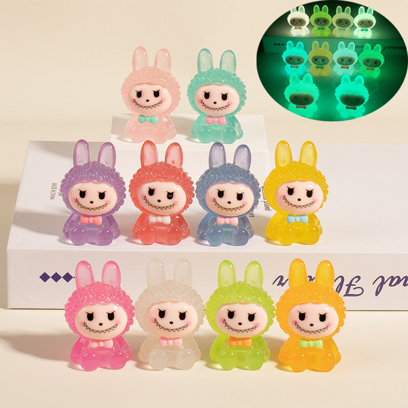 Labubu Collection, Mini Figures, 10 Colors, Luminous and Regular